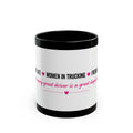 Women in Trucking Black Mug — "Every great driver is a great dispatcher" Coffee Cup